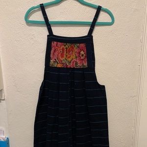 Siempra Viva Mexican Embroidered Smock Dress